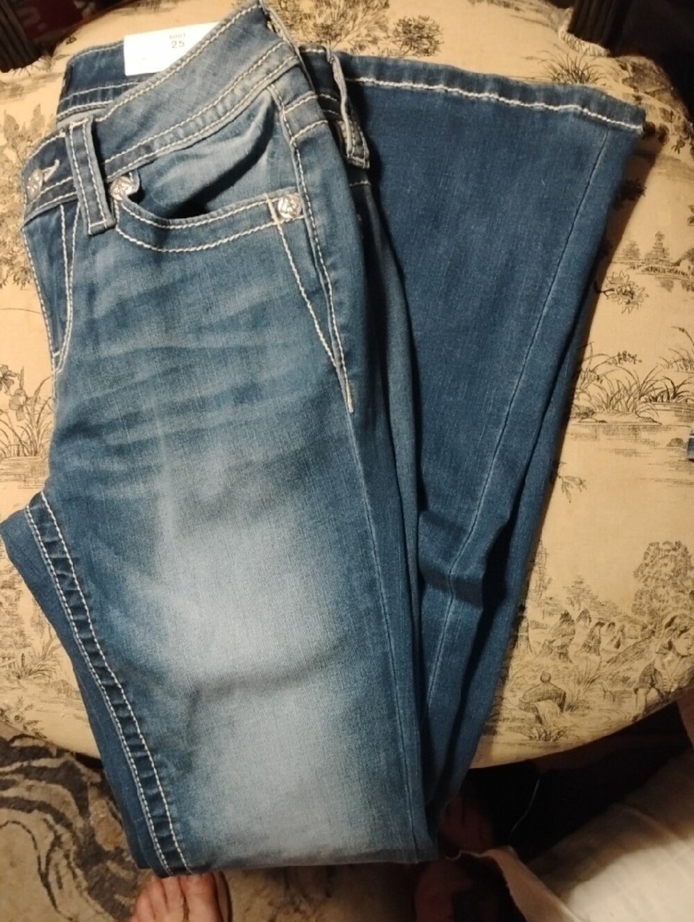 Miss Me Light Blue Embellished Boot Cut Jeans - Picture 4 of 4